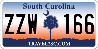 SC license plate ZZW166