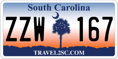 SC license plate ZZW167