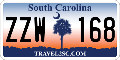 SC license plate ZZW168