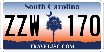 SC license plate ZZW170