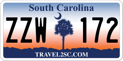 SC license plate ZZW172