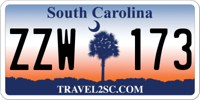 SC license plate ZZW173