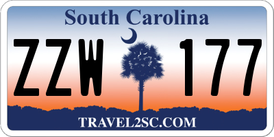 SC license plate ZZW177