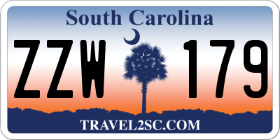 SC license plate ZZW179