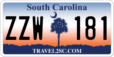 SC license plate ZZW181