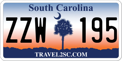 SC license plate ZZW195