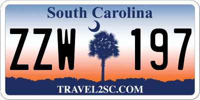 SC license plate ZZW197