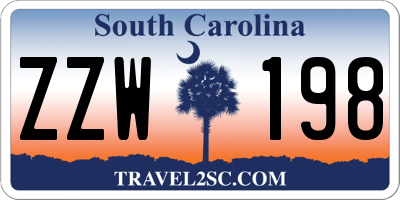 SC license plate ZZW198