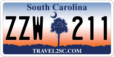 SC license plate ZZW211