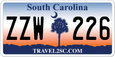 SC license plate ZZW226