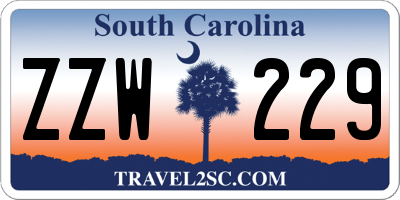 SC license plate ZZW229