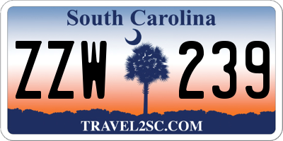 SC license plate ZZW239