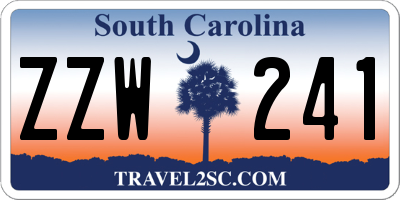 SC license plate ZZW241