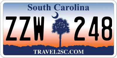 SC license plate ZZW248