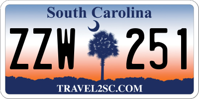 SC license plate ZZW251