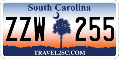 SC license plate ZZW255