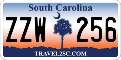 SC license plate ZZW256