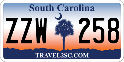 SC license plate ZZW258