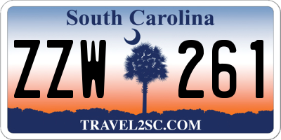 SC license plate ZZW261