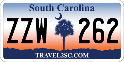 SC license plate ZZW262