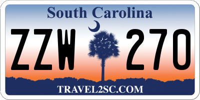 SC license plate ZZW270