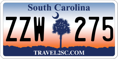 SC license plate ZZW275