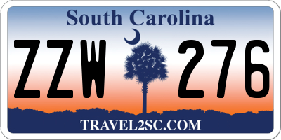 SC license plate ZZW276