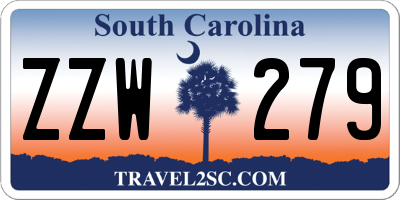 SC license plate ZZW279