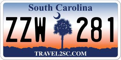 SC license plate ZZW281