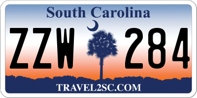 SC license plate ZZW284