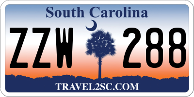 SC license plate ZZW288