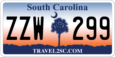 SC license plate ZZW299