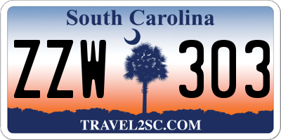 SC license plate ZZW303
