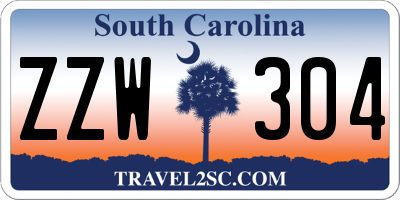 SC license plate ZZW304