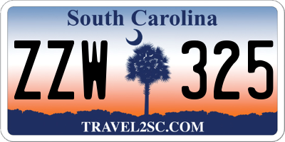 SC license plate ZZW325