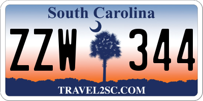 SC license plate ZZW344