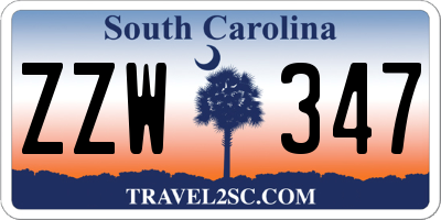 SC license plate ZZW347