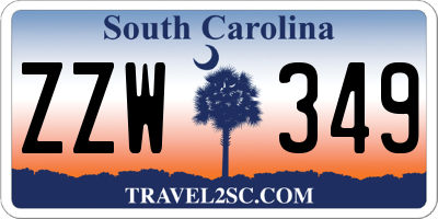 SC license plate ZZW349