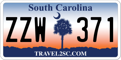 SC license plate ZZW371