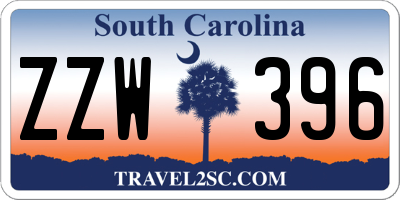 SC license plate ZZW396