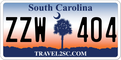 SC license plate ZZW404