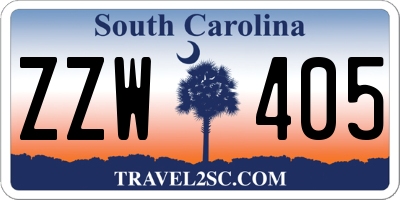 SC license plate ZZW405