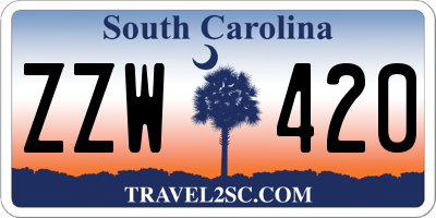 SC license plate ZZW420