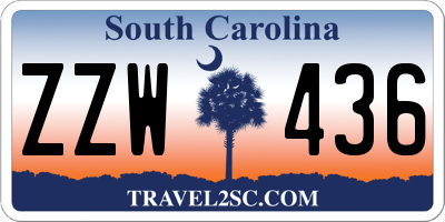 SC license plate ZZW436