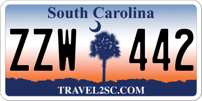 SC license plate ZZW442