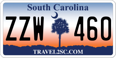 SC license plate ZZW460