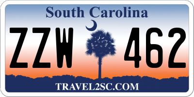 SC license plate ZZW462