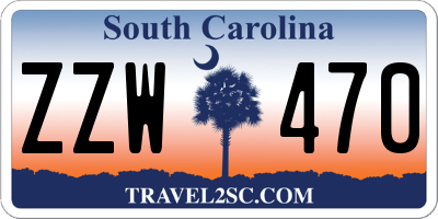 SC license plate ZZW470