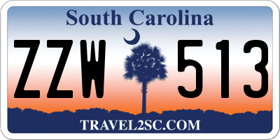SC license plate ZZW513