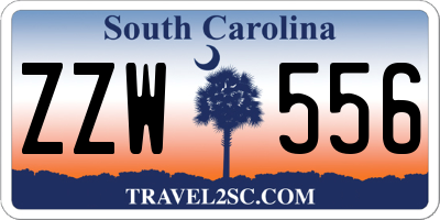 SC license plate ZZW556